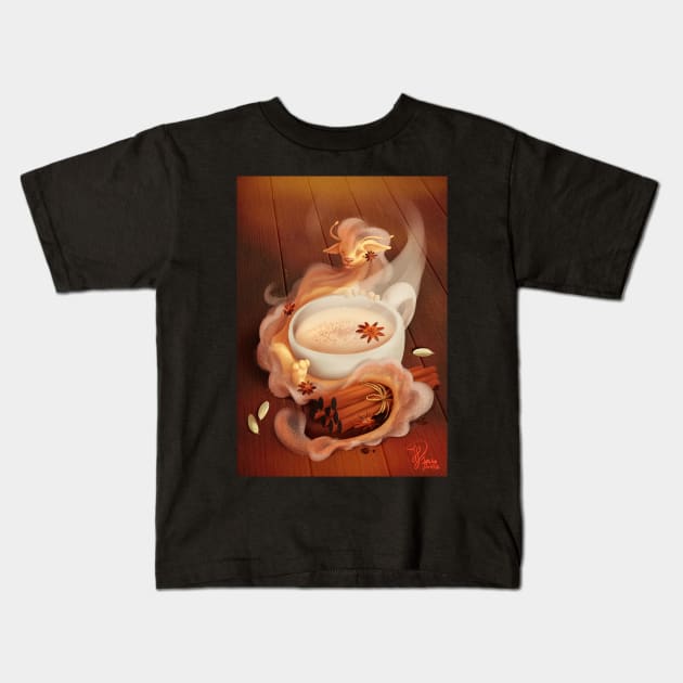 Chai dragon Kids T-Shirt by Digitaldreamcloud